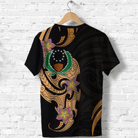 Pohnpei Simple T Shirt Tropical Flowers LT13 - Polynesian Pride