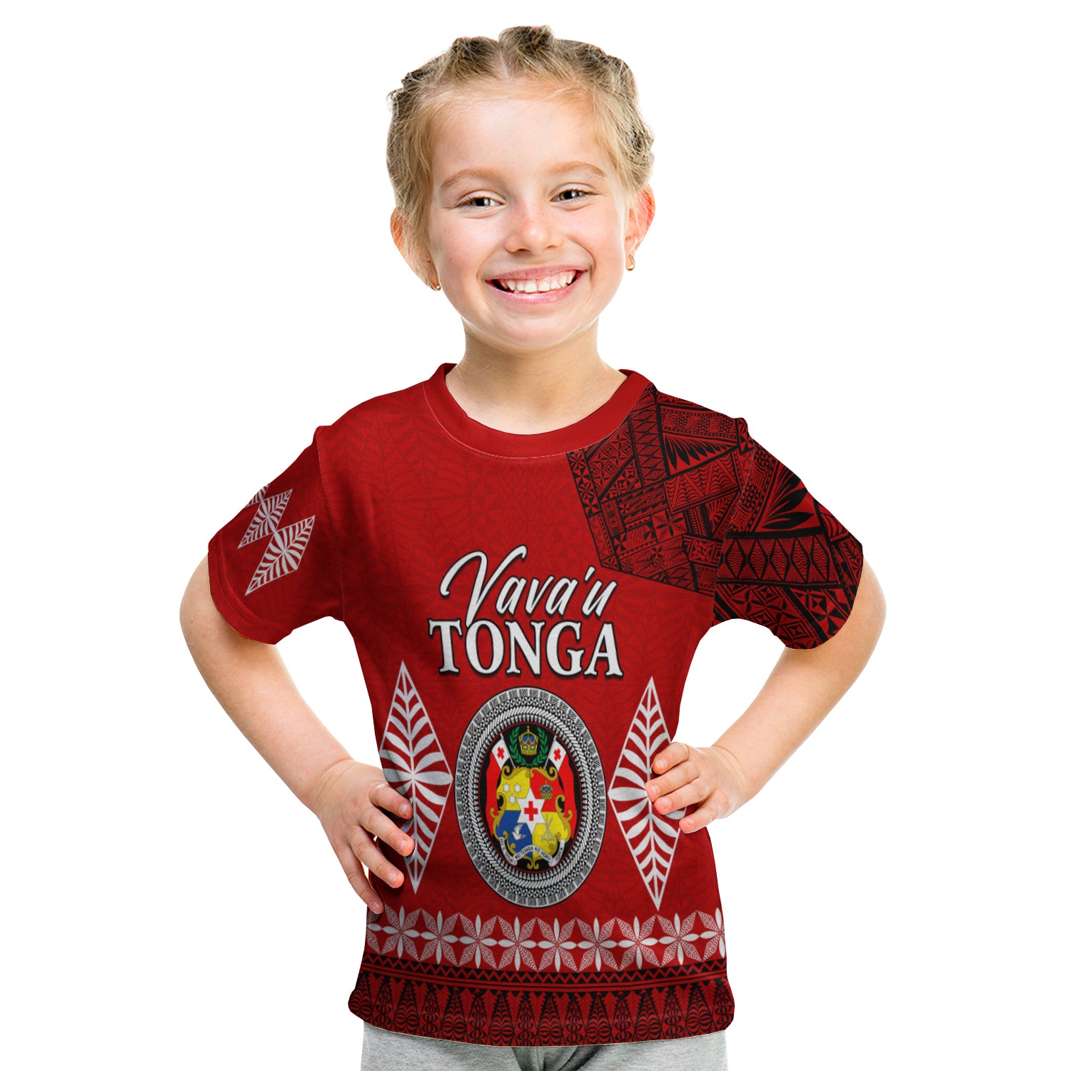 Vava U Tonga T Shirt Kid Tongan Ngatu LT13 - Polynesian Pride