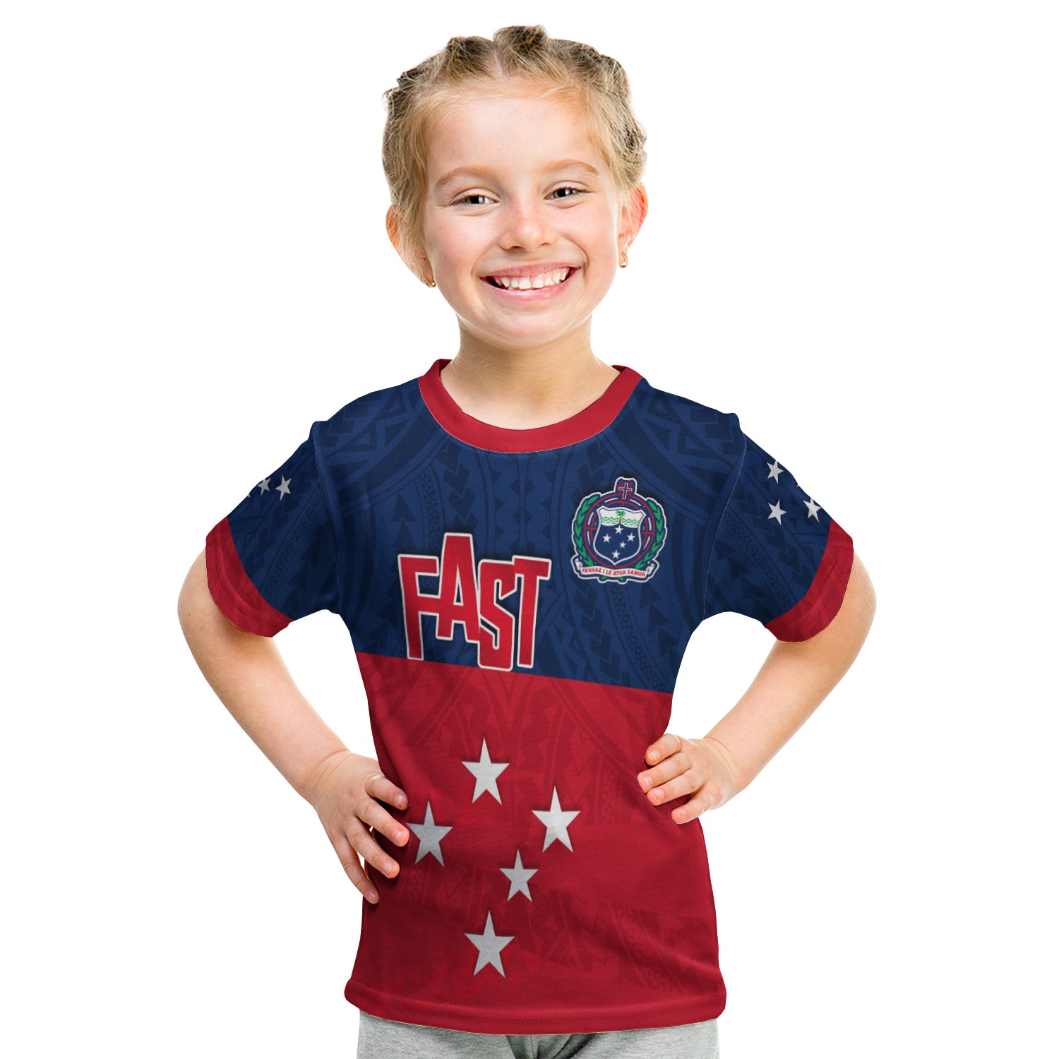 F.A.S.T Samoa T Shirt Kid Polynesian Enthusiasm LT13 Youth XL Size14 - Polynesian Pride