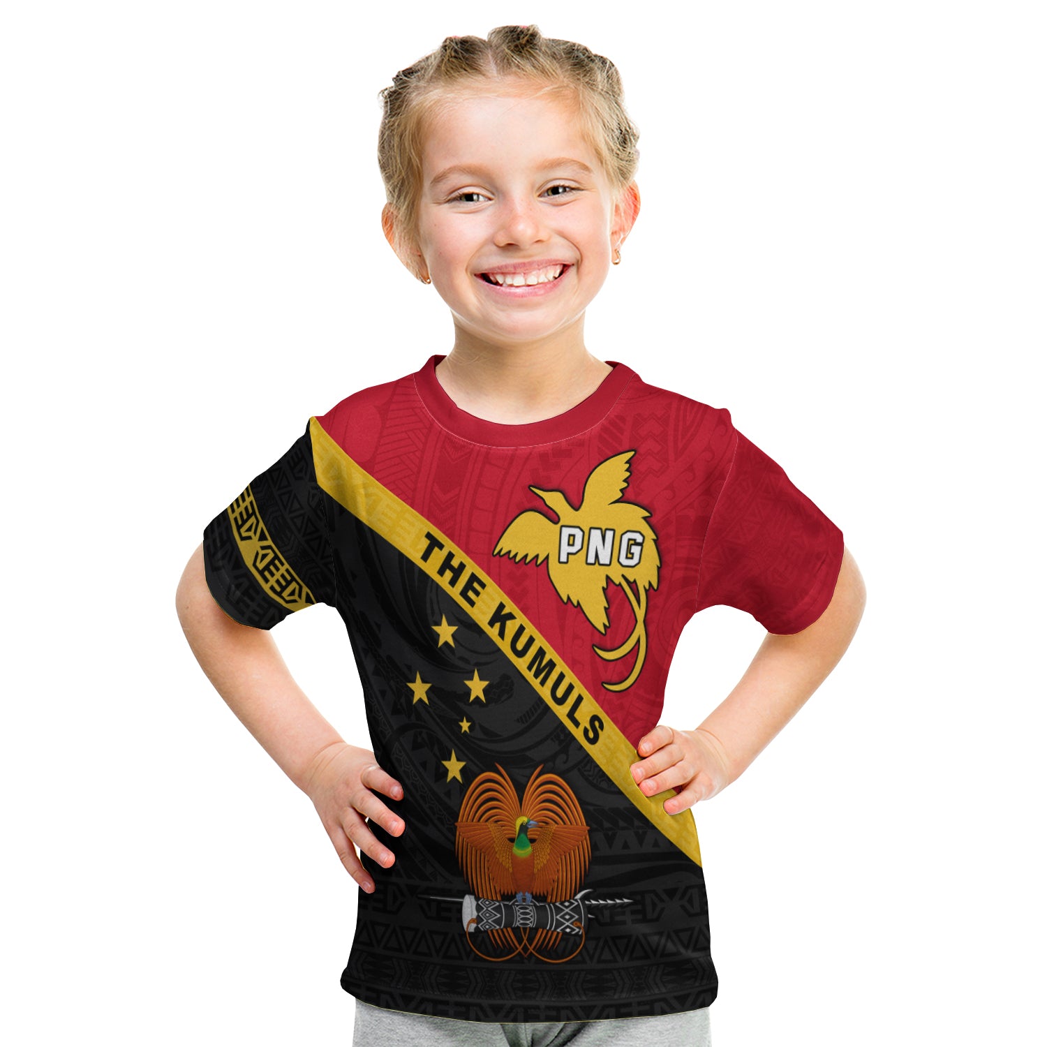 Papua New Guinea Rugby T Shirt Kid The Kumuls Png LT13 Youth XL Size14 - Polynesian Pride