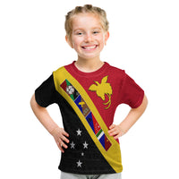 Papua New Guinea Pattern T Shirt Kid Four Province LT13 Youth XL Size14 - Polynesian Pride