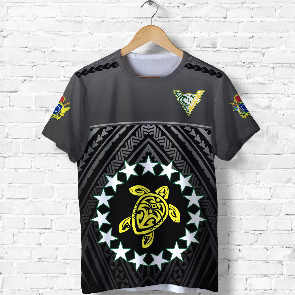 The Kukis T Shirt Cook Islands Rugby Black LT13 Unisex Black - Polynesian Pride