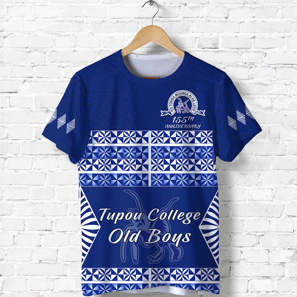 Old Boys of Tupou College T Shirt 155th Anniversary LT13 Unisex Blue - Polynesian Pride