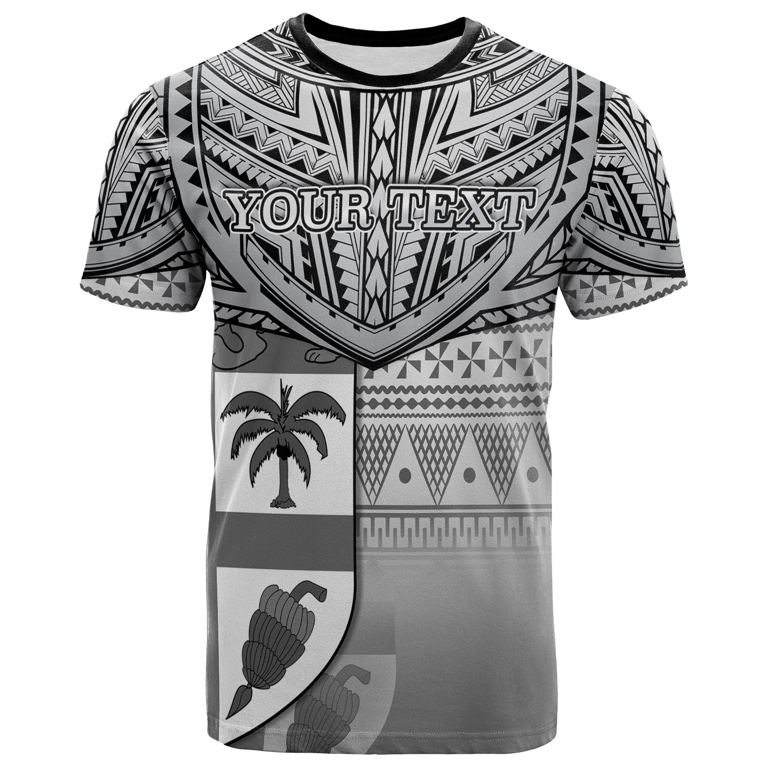 Custom Fiji T Shirt CreativeLove Country Version Black LT13 Unisex Black - Polynesian Pride