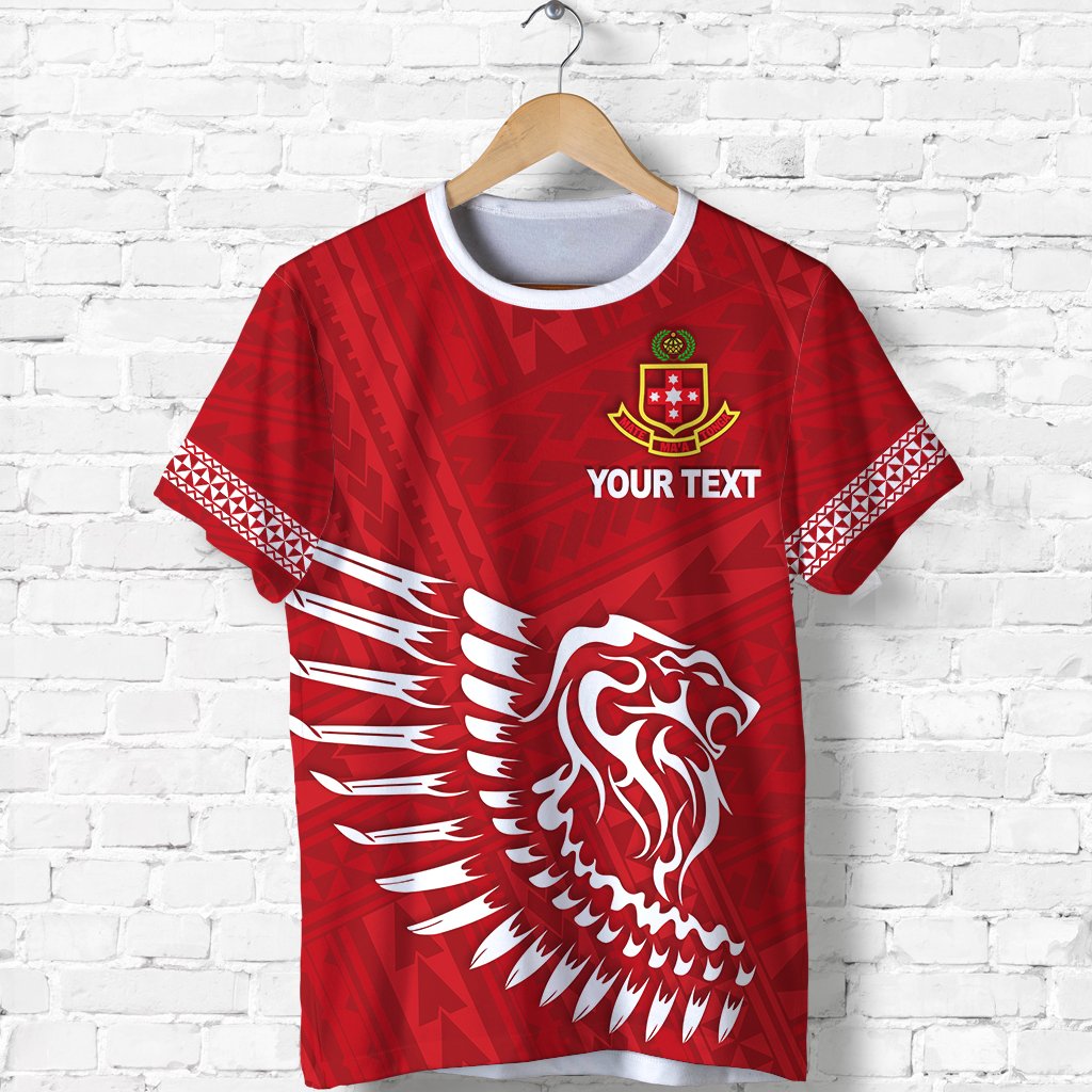 Custom Lion Kolisi Tonga T Shirt Polynesian Unisex Red - Polynesian Pride