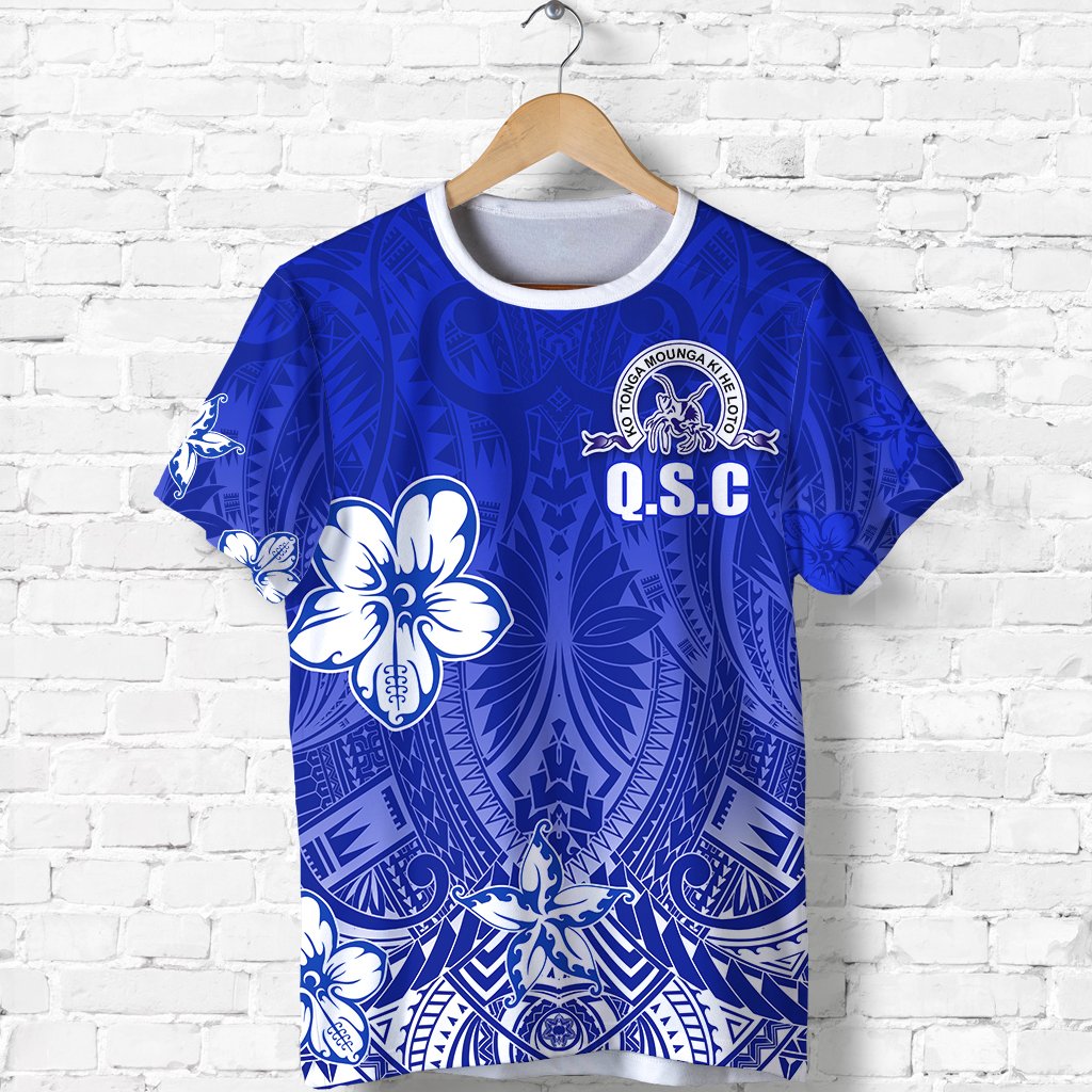 Queen Salote College T Shirt Spirit Unisex Blue - Polynesian Pride