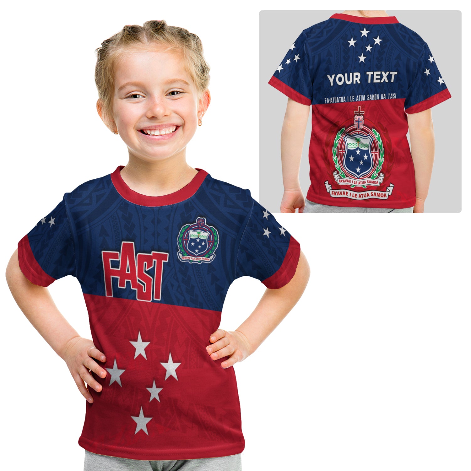 (Custom Personalised) F.A.S.T Samoa T Shirt Kid Polynesian Enthusiasm LT13 Youth XL Size14 - Polynesian Pride