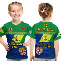 (Custom Personalised) Malampa Fiji Day T Shirt KID Vanuatu Polynesia mix Flowers LT13 Youth XL Size14 - Polynesian Pride