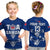 (Custom Personalise Text and Number) Toa Samoa Rugby T Shirt KID Siamupini Proud Blue LT13 Blue - Polynesian Pride