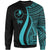 Yap Sweatshirt - Turquoise Polynesian Tentacle Tribal Pattern Unisex Turquoise - Polynesian Pride