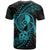 Yap Micronesian Custom T Shirt Turquoise Spiral Pattern Hibiscus - Polynesian Pride