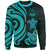 Marshall Islands Sweater - Turquoise Tentacle Turtle Crest Unisex Turquoise - Polynesian Pride