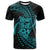 Yap Micronesian Custom T Shirt Turquoise Spiral Pattern Hibiscus Unisex TURQUOISE - Polynesian Pride