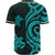 Fiji Baseball Shirt - Turquoise Tentacle Turtle Crest - Polynesian Pride