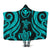 Hawaii Hooded Blanket - Turquoise Tentacle Turtle Hooded Blanket Turquoise - Polynesian Pride