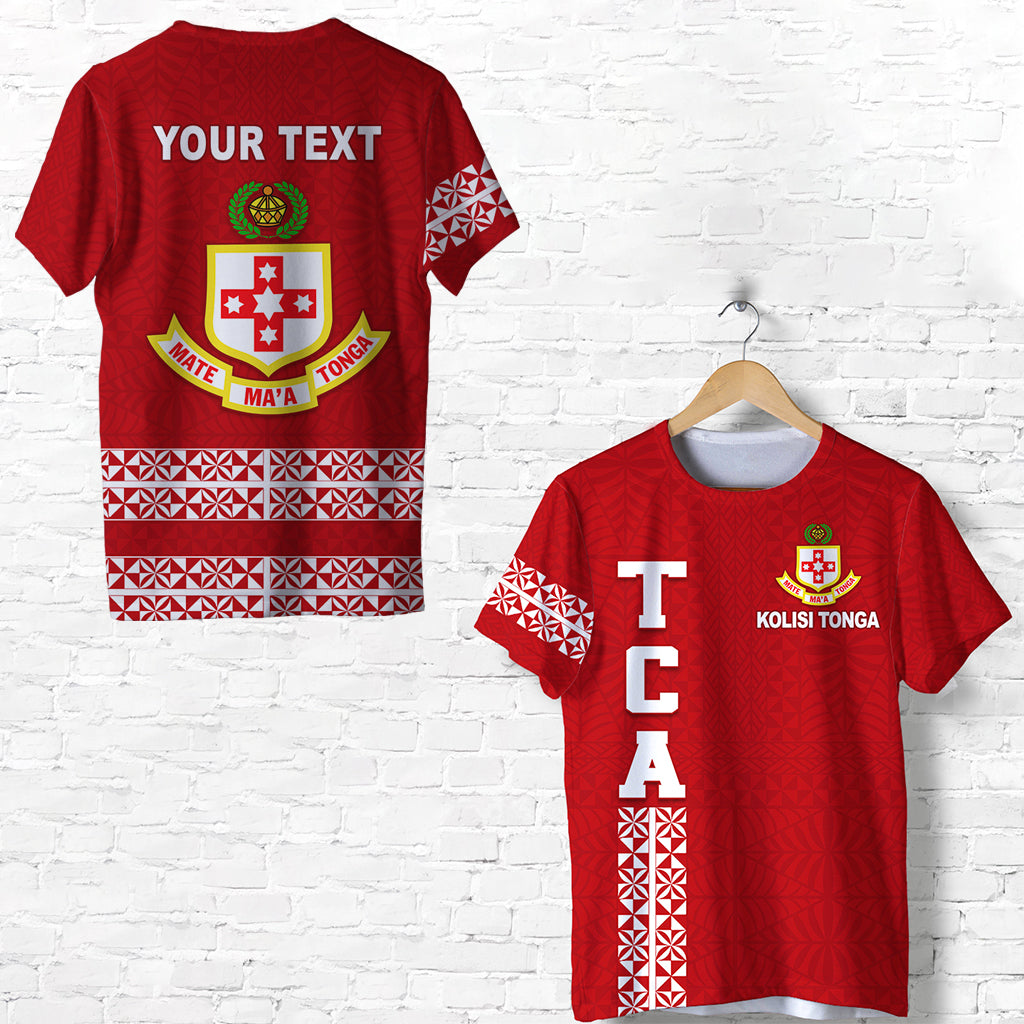 Custom Kolisi Tonga T Shirt TCA LT13 Unisex Red - Polynesian Pride