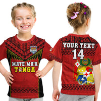 (Custom Text and Number) Tonga Rugby T Shirt Mate Maa Tonga Pacific Ngatu Black LT14 - Polynesian Pride