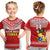 (Custom Text And Number) Tonga Rugby T Shirt KID Mate Maa Tonga Pacific Ngatu White LT14 - Polynesian Pride