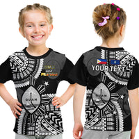 Custom Guam and Philippines T Shirt Guaman Filipinas Together Black LT14 - Polynesian Pride