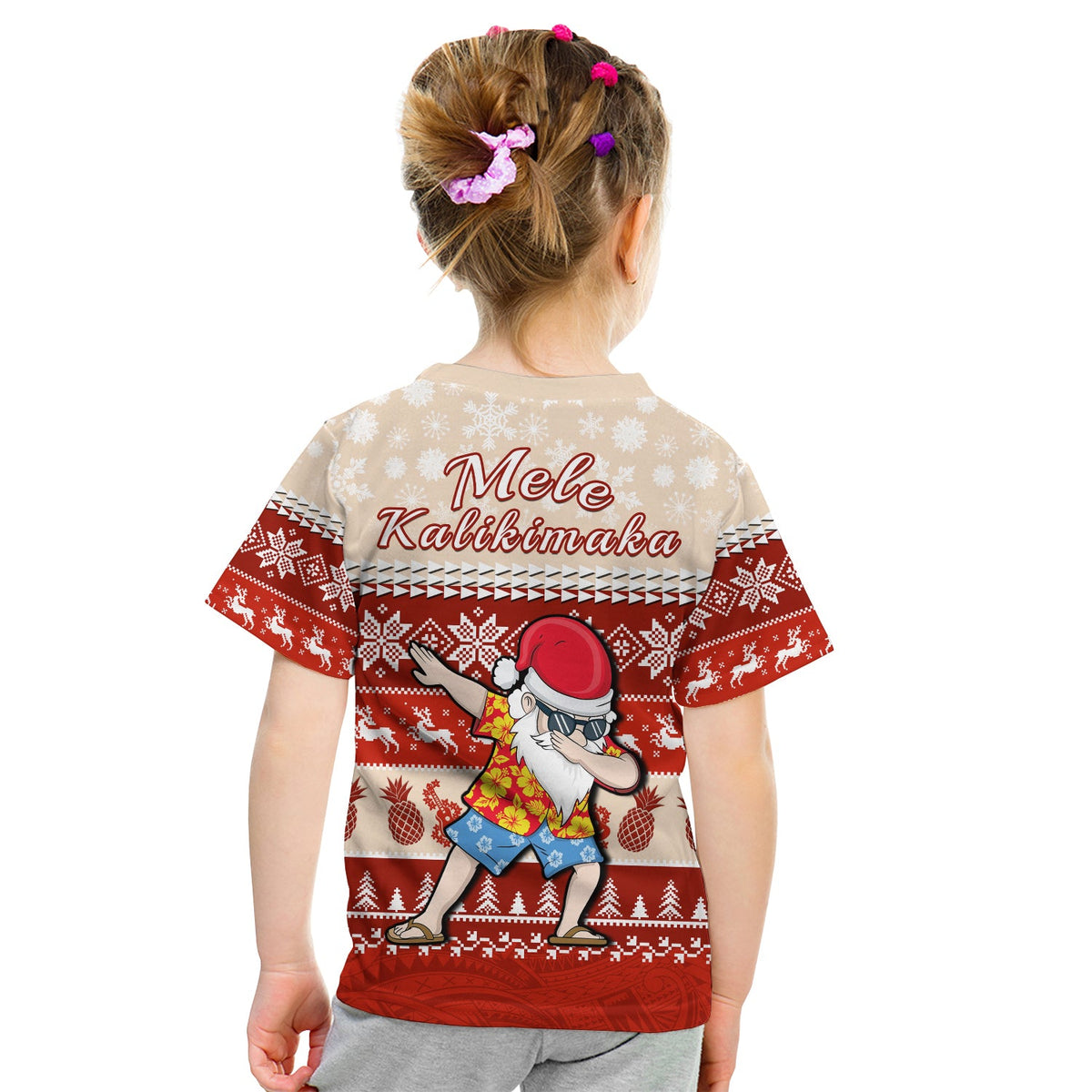Hawaii Mele Kalikimaka T Shirt Dabbing Santa Red Merry Christmas LT14 - Polynesian Pride