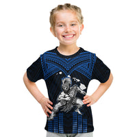 (Custom Personalised) Hawaii T Shirt KID Hawaiian Warrior With Weapon Polynesian Ver.06 LT14 Youth XL Size14 - Polynesian Pride