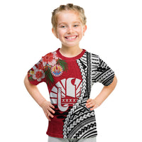 Tahiti Islands T Shirt KID Polynesian Shark Mix Tropical Flowers LT14 Youth XL Size14 - Polynesian Pride