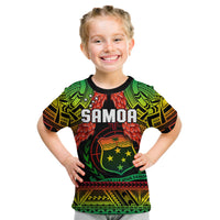 Samoa Rugby T Shirt KID Teuila Torch Ginger Gradient Style LT14 Youth XL Size14 - Polynesian Pride