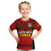 (Custom Text and Number) Tonga Rugby T Shirt Mate Maa Tonga Pacific Ngatu Black LT14 - Polynesian Pride