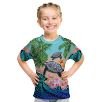 Polynesian Turtle Coconut Tree And Orchids T Shirt KID LT14 Youth XL Size14 - Polynesian Pride