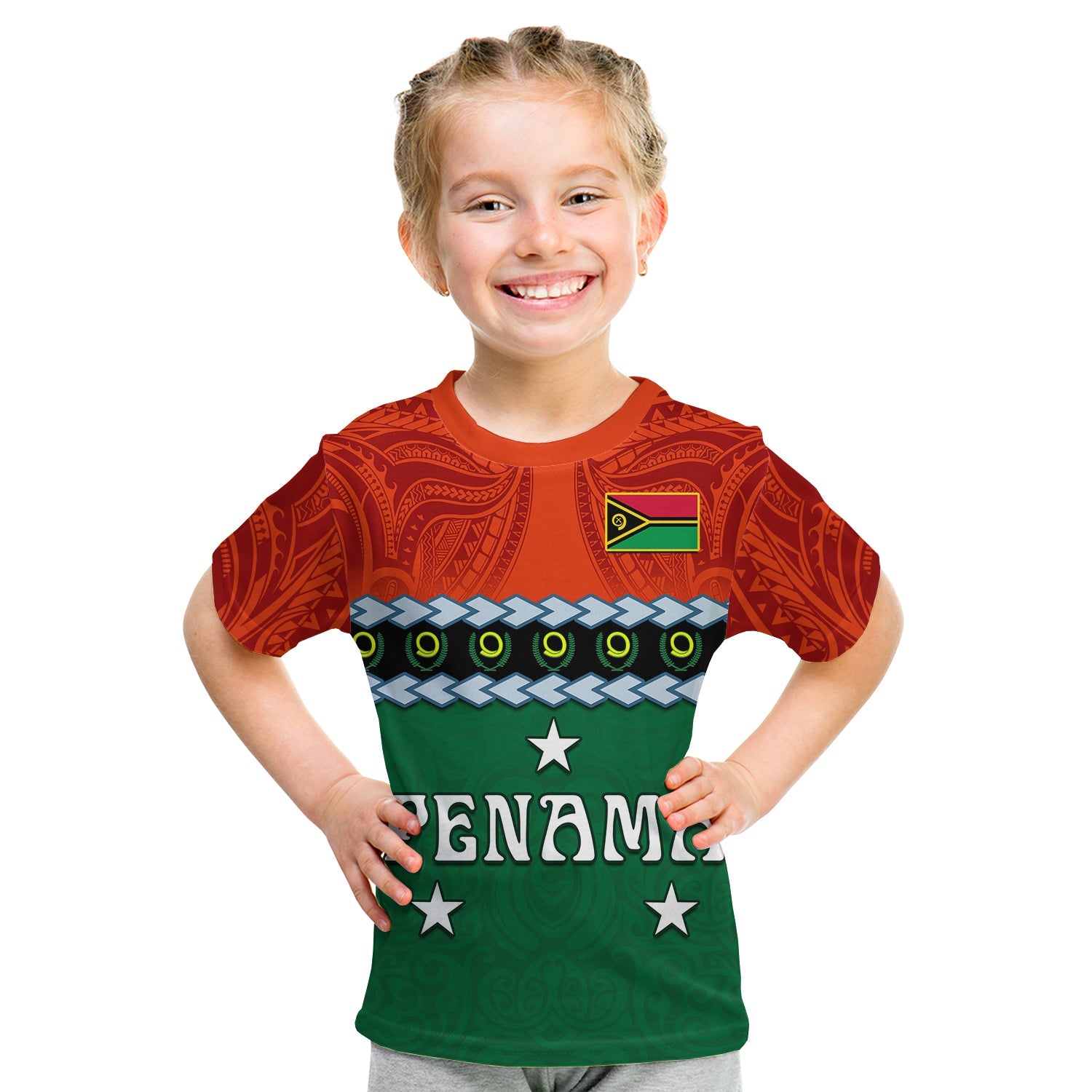 (Custom Personalised) Penama Province T Shirt KID Vanuatu Pig Tusk Polynesian Flag Style LT14 Youth XL Size14 - Polynesian Pride