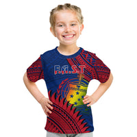 Custom F.A.S.T Samoa T Shirt Samoan Coat of Arms Polynesian Pattern LT14 - Polynesian Pride