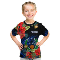 Pohnpei State T Shirt KID FSM Hibiscus Flowers Mix Polynesian LT14 Youth XL Size14 - Polynesian Pride