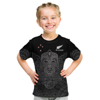 New Zealand Tiki Rugby T Shirt KID NZ Maori Koru Pattern Ver.01 LT14 Youth XL Size14 - Polynesian Pride
