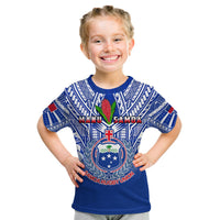 Samoa Rugby T Shirt KID Manu Samoa 7s Ginger Blue Polynesian LT14 Youth XL Size14 - Polynesian Pride
