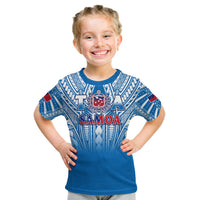 Custom Samoa Rugby T-Shirt - Personalise Toa Samoa Polynesian Pacific Blue Version LT14 - Polynesian Pride