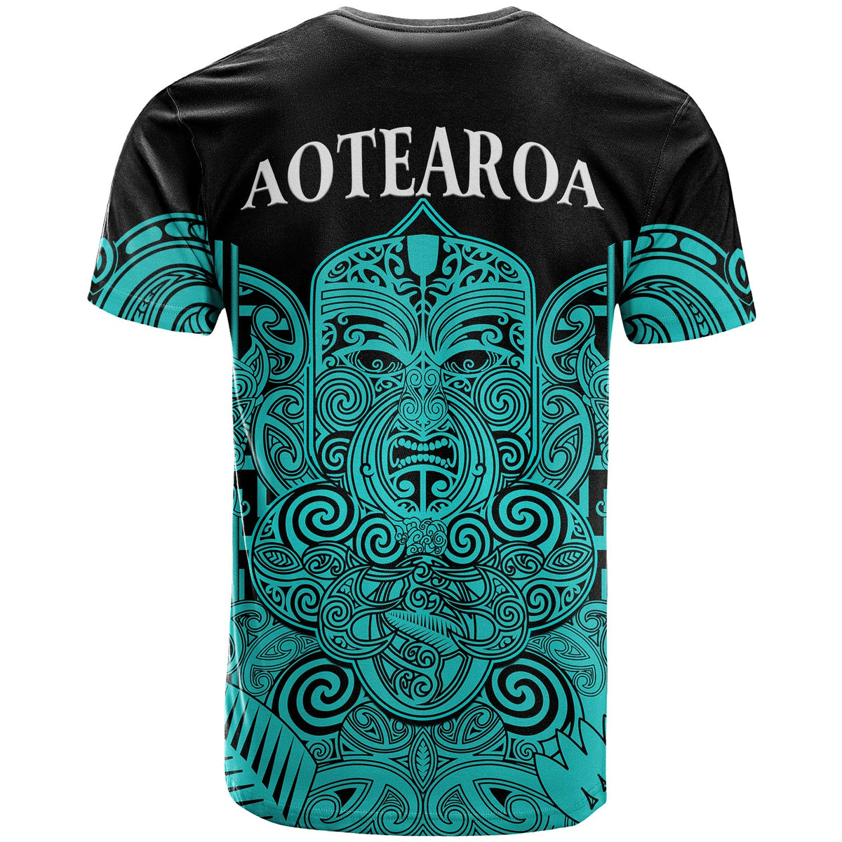 New Zealand Tiki Rugby T-Shirt - NZ Maori Koru Pattern Ver.02 LT14 - Polynesian Pride