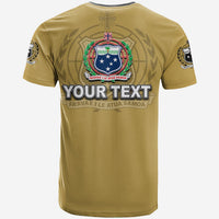 Custom Samoa Tribal Tattoo Coat of Arms T Shirt No.2 LT6 - Polynesian Pride