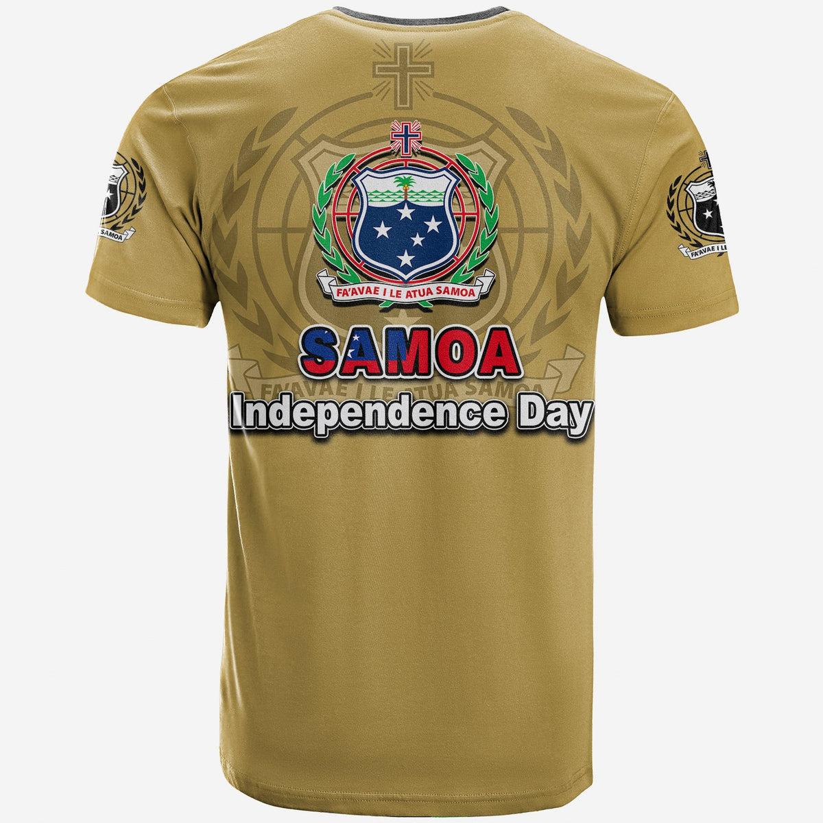 Samoa Independence Day Tribal Tattoo Coat Of Arms T Shirt No.2 LT6 - Polynesian Pride