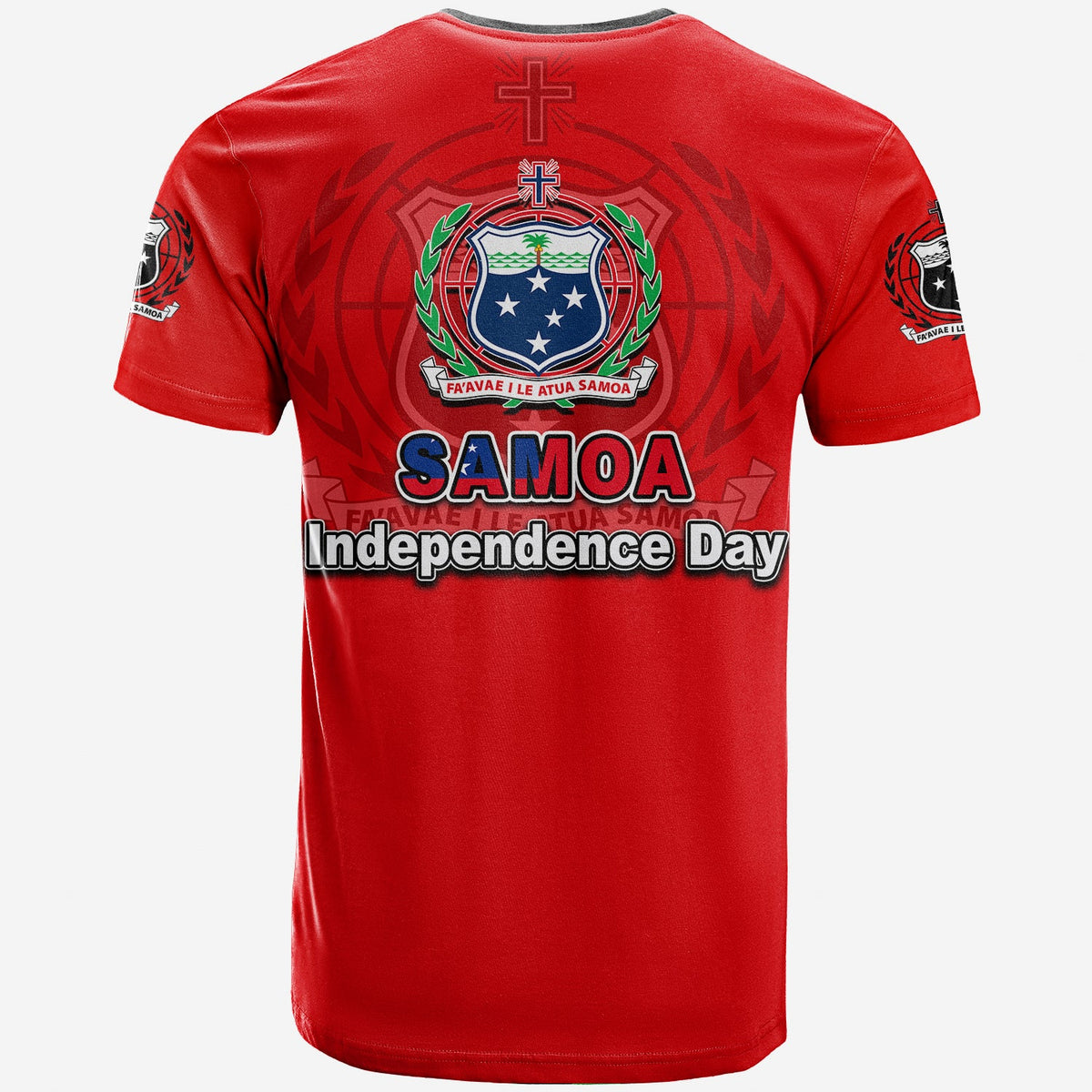 Samoa Independence Day Tribal Tattoo Coat Of Arms T Shirt No.1 LT6 - Polynesian Pride