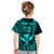 (Custom Text and Number) Hawaii Day Kakau T Shirt KID Proud To Be Hawaiian Turquoise King Kamehameha and Kanaka Maoli LT13 - Polynesian Pride