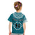 (Custom Text and Number) Cook Islands Tatau T Shirt KID Symbolize Passion Stars Version Blue LT13 - Polynesian Pride