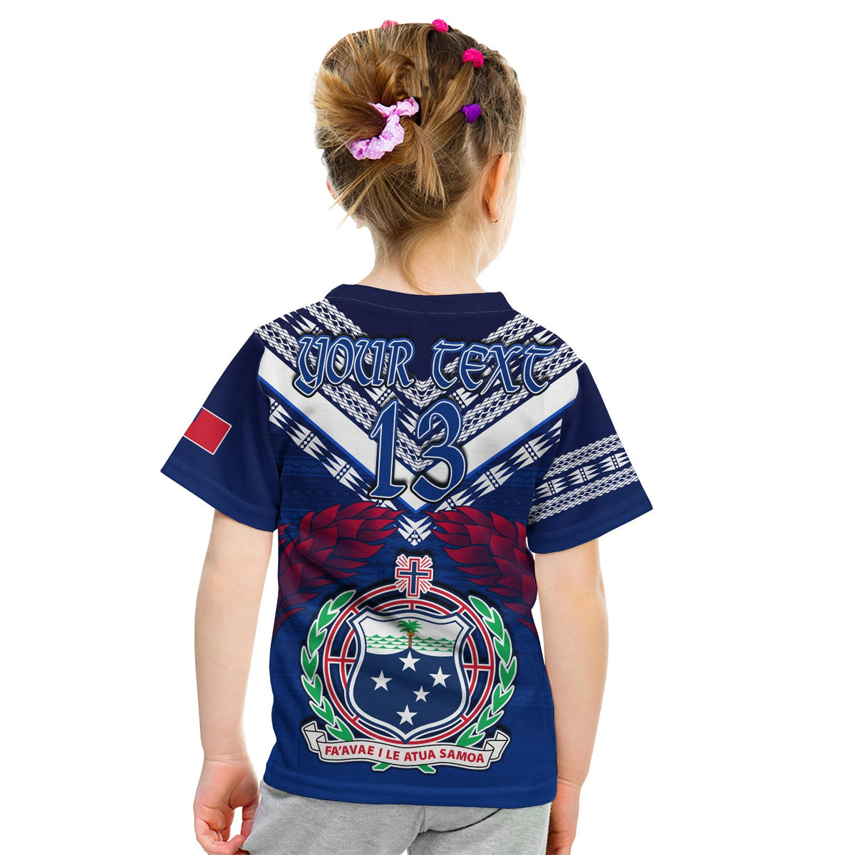 (Custom Personalise Text and Number) Samoa 685 T Shirt KID Uso Aso Uma Toa Samoa Rugby History Made LT13 - Polynesian Pride