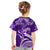 (Custom Personalised) Hawaii Flowers Wave T Shirt KID Kanaka Maoli Purple Polynesian LT13 - Polynesian Pride