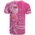 Tonga Breast Cancer T Shirt Tongan Ngatu Pattern No One Fights Alone LT14 - Polynesian Pride