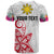 Custom Philippines T Shirt Sun Filipino Polynesian mix Flowers White Vibe LT13 - Polynesian Pride