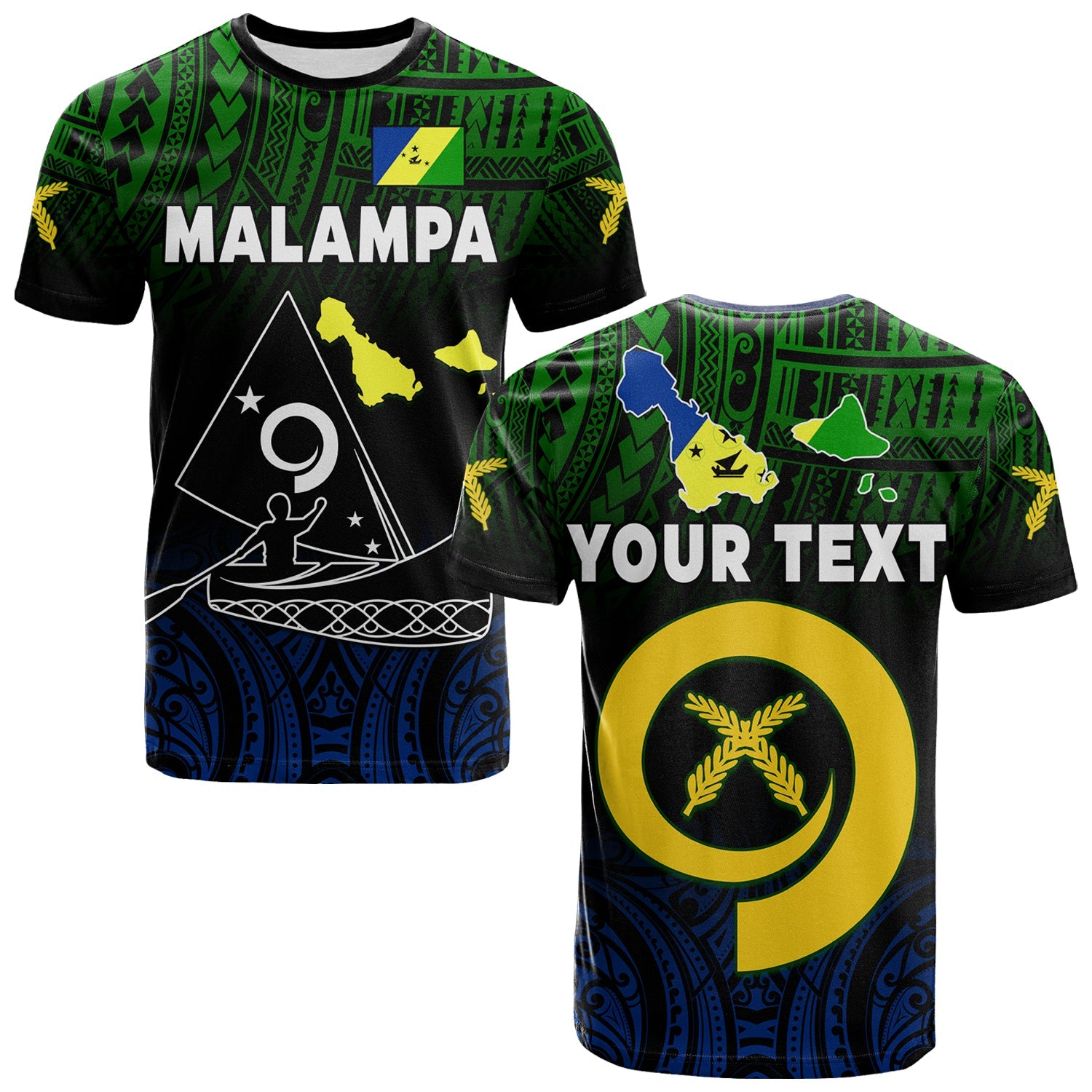 Custom Malampa Province T Shirt Native Canoe Mix Vanuatu Pig Tusk Black Version LT14 Adult Black - Polynesian Pride