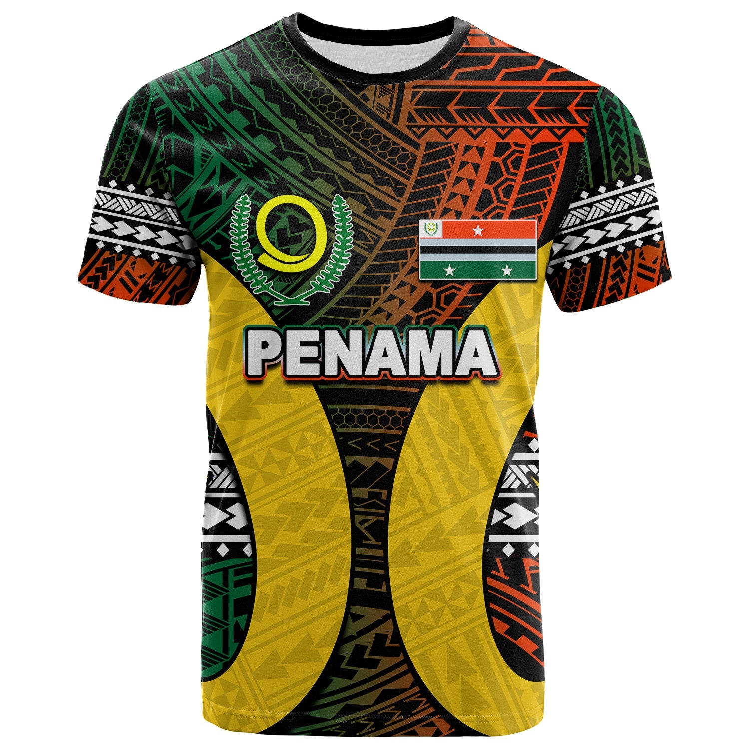 Custom Polynesian Penama of Vanuatu T Shirt LT6 Art - Polynesian Pride