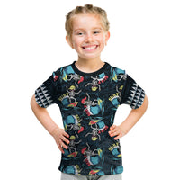 (Custom Personalised) Hawaii Skeleton Surf T Shirt KID Halloween Hawaiian Tribal LT13 Youth XL Size14 - Polynesian Pride