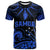 Custom Samoa Tatau T Shirt Blue Polynesian Ula Nifo LT13 Blue - Polynesian Pride