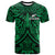 New Zealand Silver Fern Rugby T Shirt All Black Green NZ Maori Pattern LT13 Green - Polynesian Pride